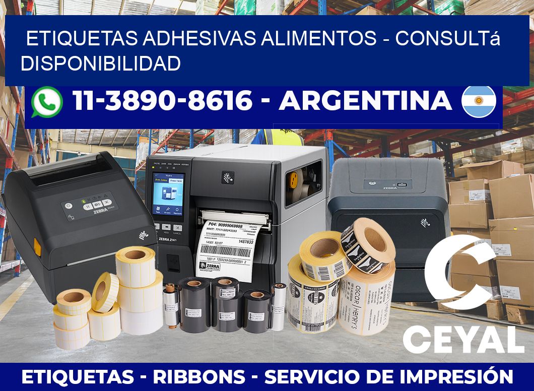 ETIQUETAS ADHESIVAS ALIMENTOS – Consultá disponibilidad