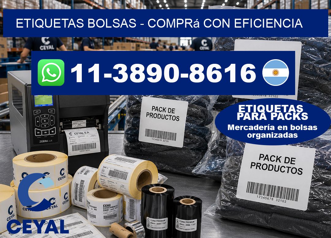 ETIQUETAS BOLSAS - Comprá con eficiencia