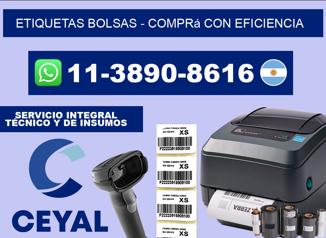 ETIQUETAS BOLSAS - Comprá con eficiencia