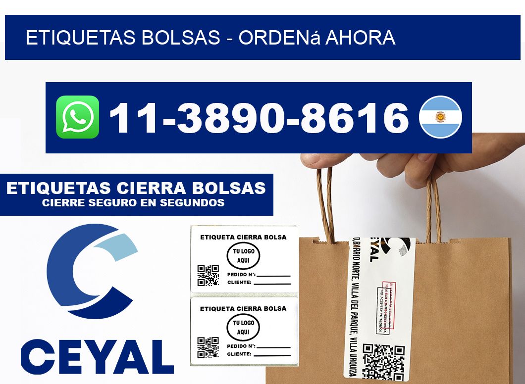 ETIQUETAS BOLSAS - Ordená ahora