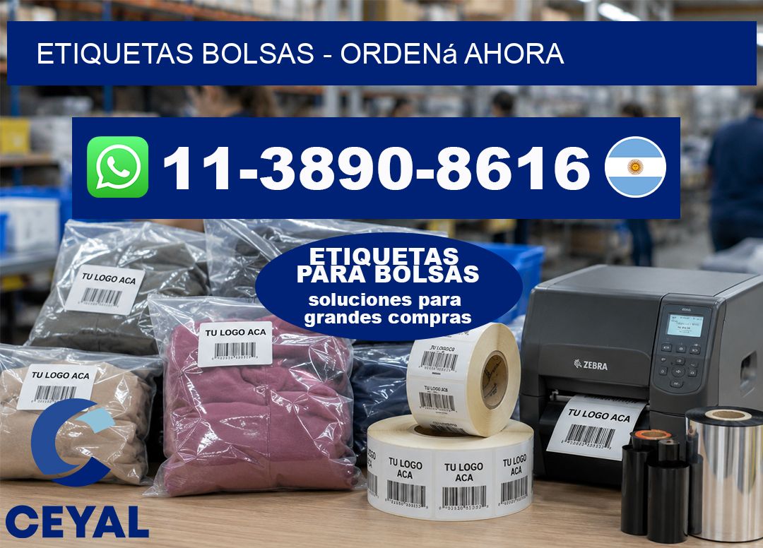 ETIQUETAS BOLSAS – Ordená ahora