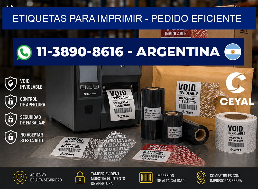 ETIQUETAS PARA IMPRIMIR - Pedido eficiente