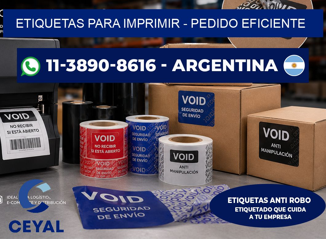 ETIQUETAS PARA IMPRIMIR - Pedido eficiente