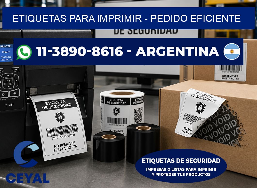 ETIQUETAS PARA IMPRIMIR - Pedido eficiente
