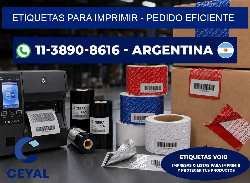 ETIQUETAS PARA IMPRIMIR – Pedido eficiente