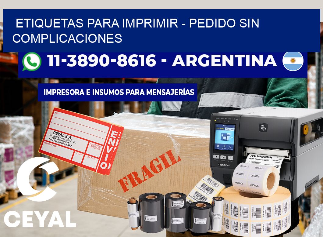 ETIQUETAS PARA IMPRIMIR – Pedido sin complicaciones