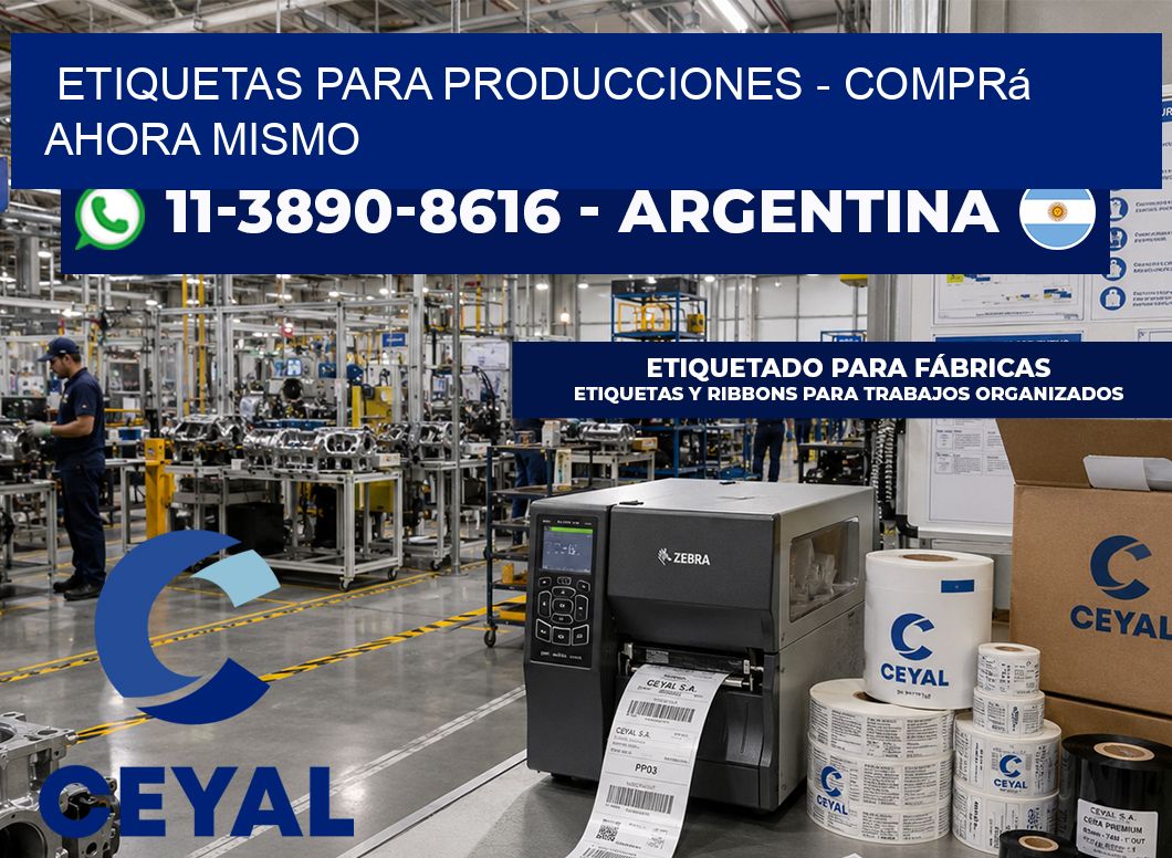ETIQUETAS PARA PRODUCCIONES - Comprá ahora mismo