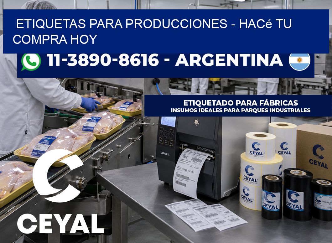 ETIQUETAS PARA PRODUCCIONES - Hacé tu compra hoy