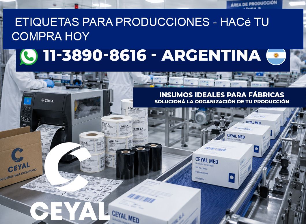 ETIQUETAS PARA PRODUCCIONES – Hacé tu compra hoy