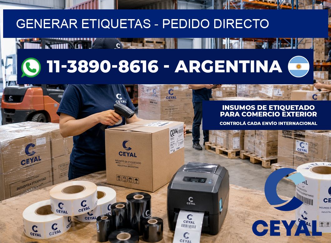 GENERAR ETIQUETAS - Pedido directo