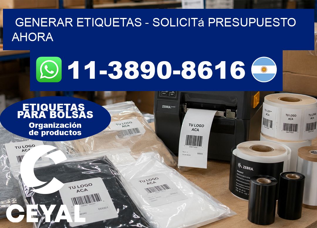 GENERAR ETIQUETAS – Solicitá presupuesto ahora