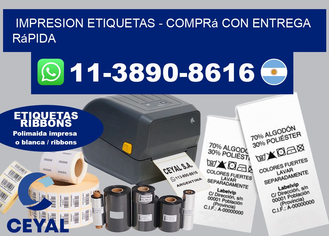 IMPRESION ETIQUETAS - Comprá con entrega rápida