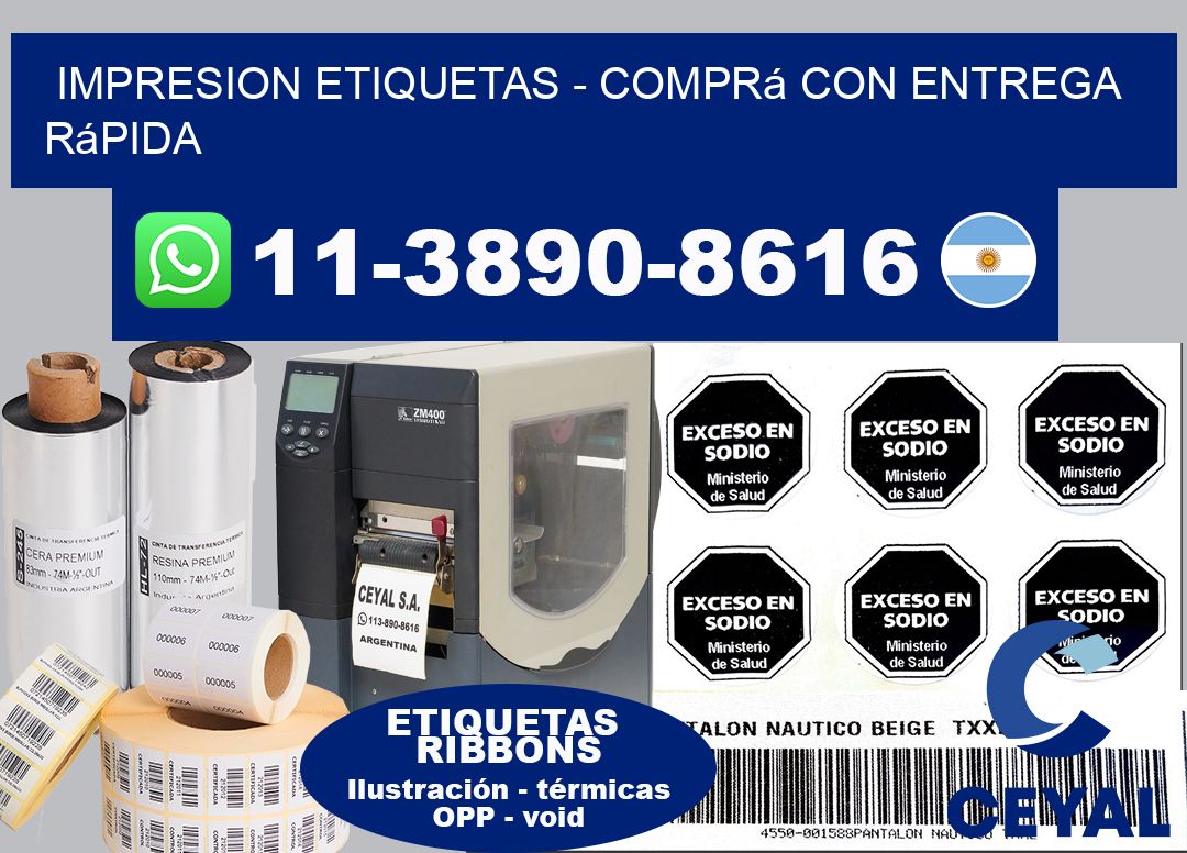 IMPRESION ETIQUETAS - Comprá con entrega rápida