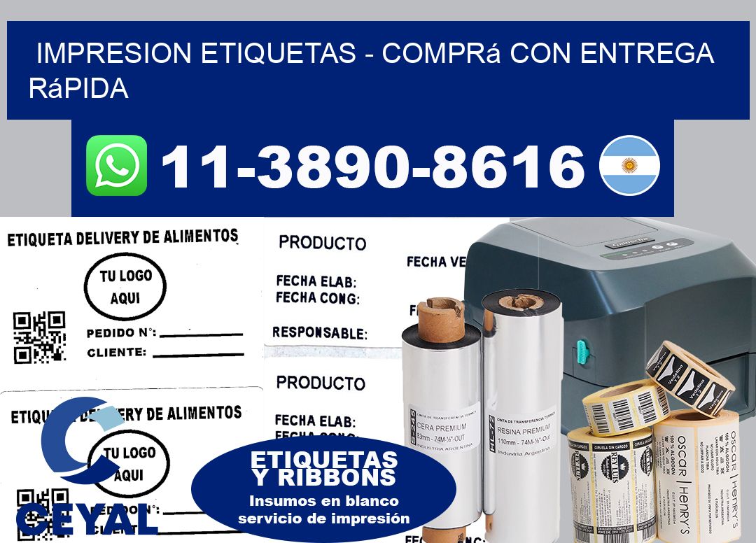 IMPRESION ETIQUETAS – Comprá con entrega rápida