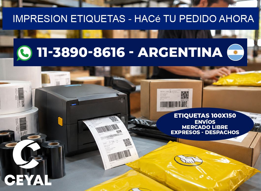IMPRESION ETIQUETAS - Hacé tu pedido ahora