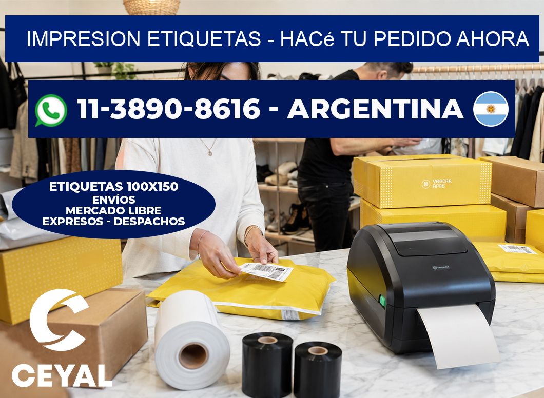 IMPRESION ETIQUETAS - Hacé tu pedido ahora