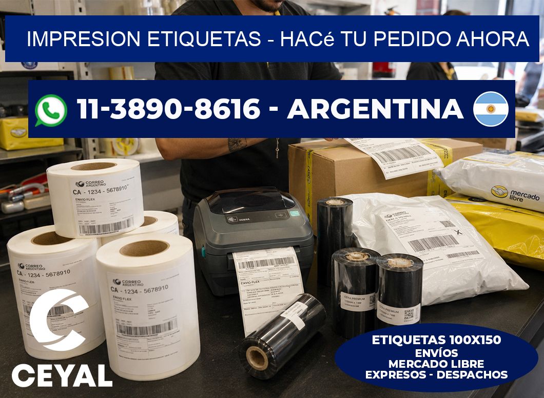 IMPRESION ETIQUETAS - Hacé tu pedido ahora