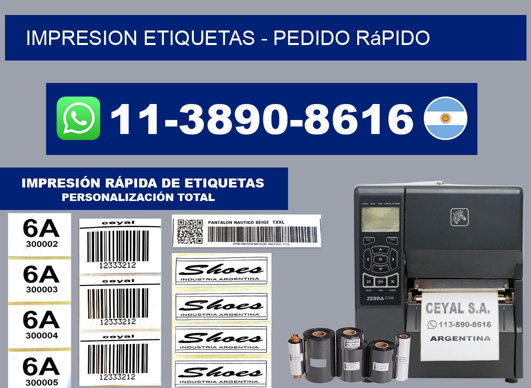 IMPRESION ETIQUETAS - Pedido rápido