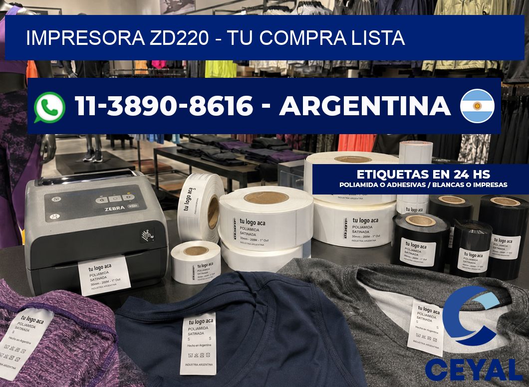 IMPRESORA ZD220 – Tu compra lista