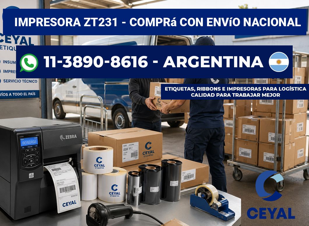 IMPRESORA ZT231 – Comprá con envío nacional