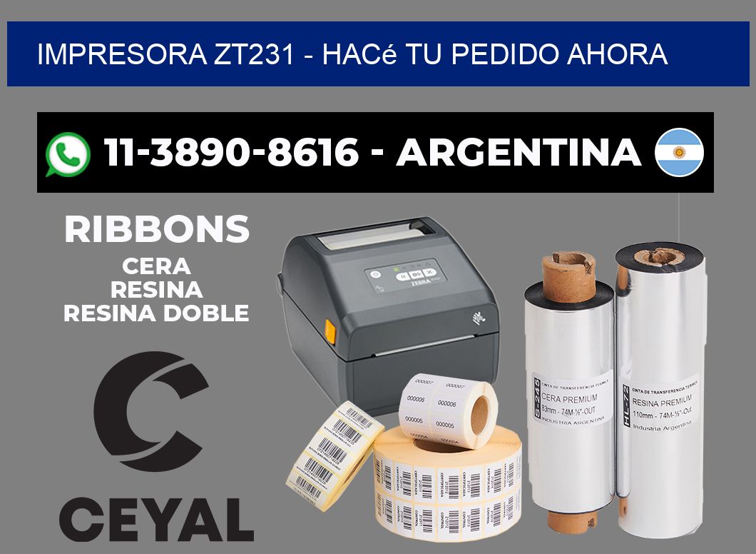IMPRESORA ZT231 - Hacé tu pedido ahora