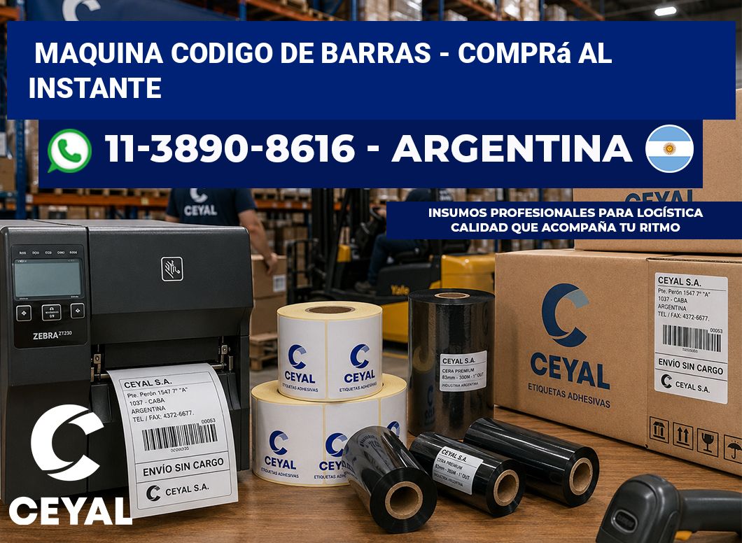 MAQUINA CODIGO DE BARRAS – Comprá al instante