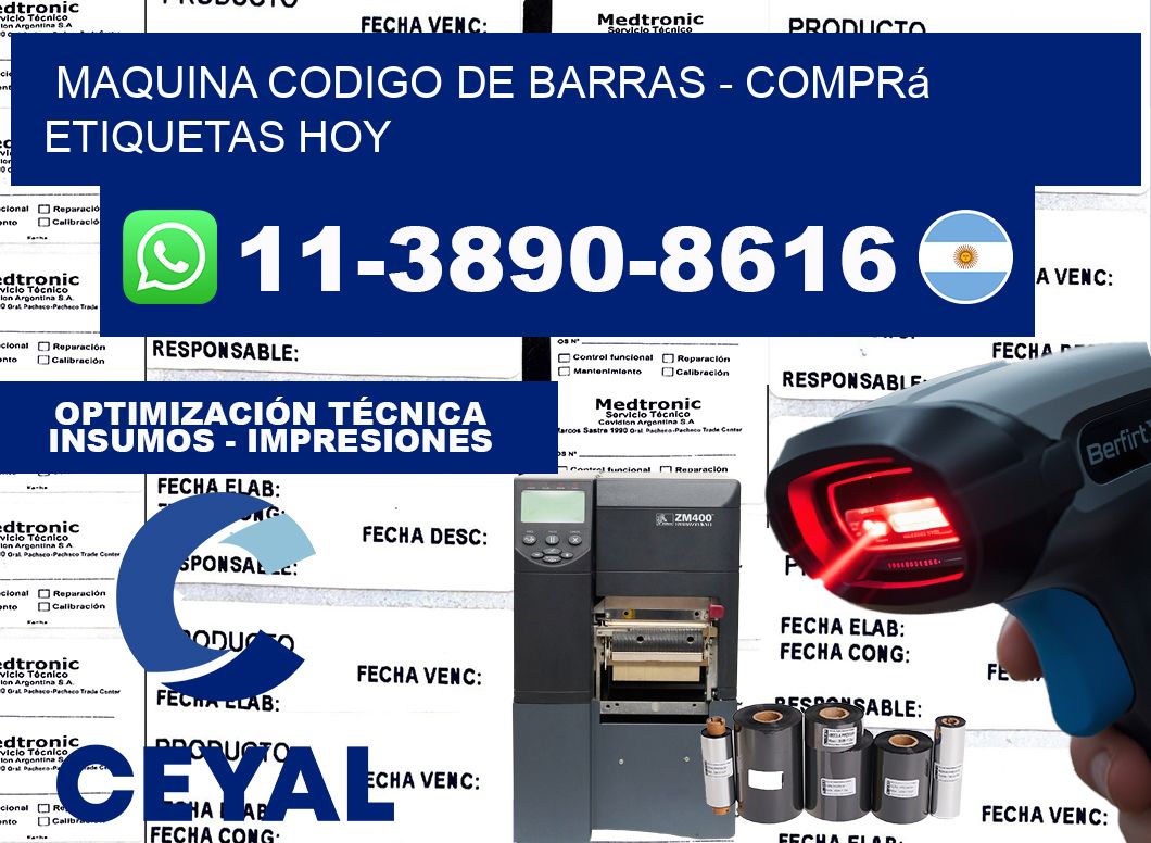 MAQUINA CODIGO DE BARRAS - Comprá etiquetas hoy