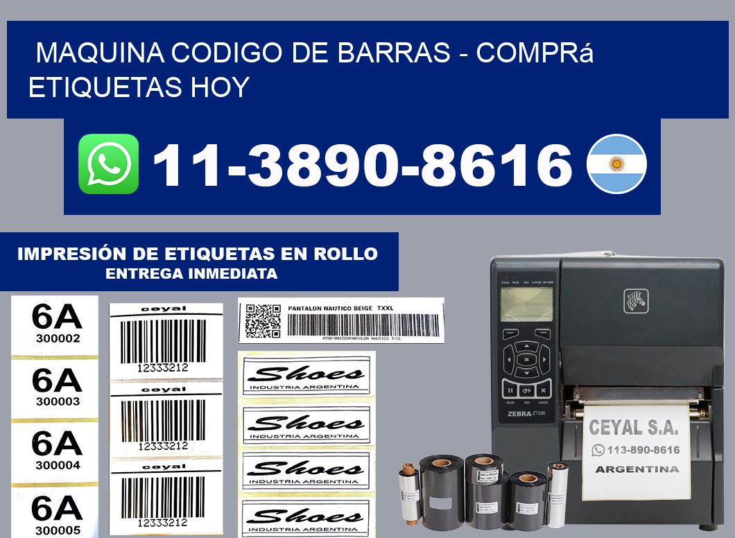 MAQUINA CODIGO DE BARRAS - Comprá etiquetas hoy