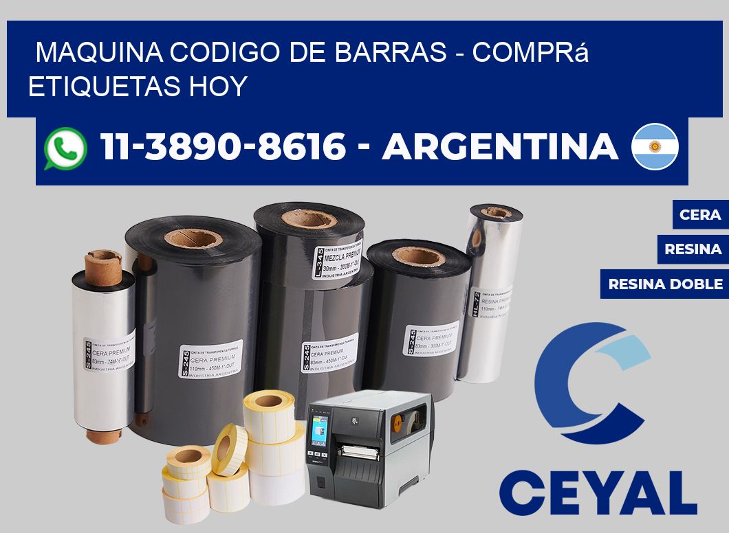 MAQUINA CODIGO DE BARRAS - Comprá etiquetas hoy
