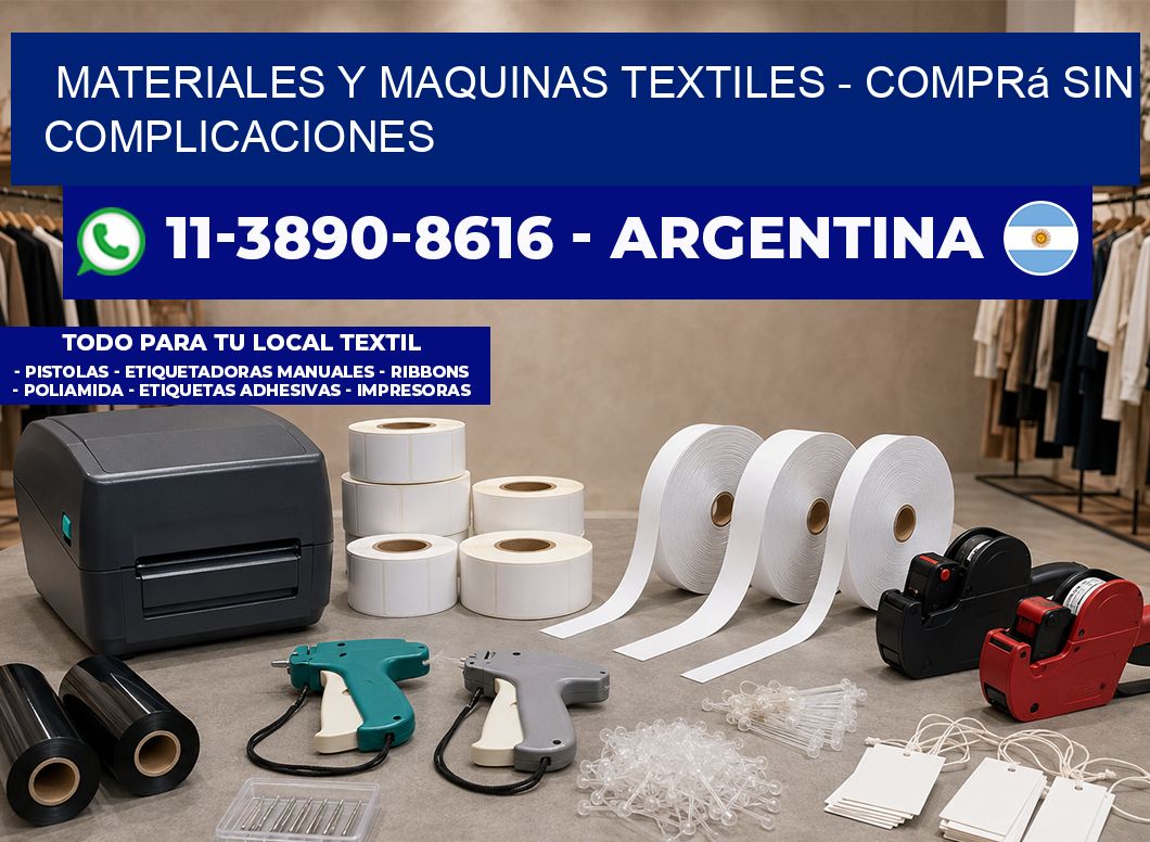 MATERIALES Y MAQUINAS TEXTILES - Comprá sin complicaciones