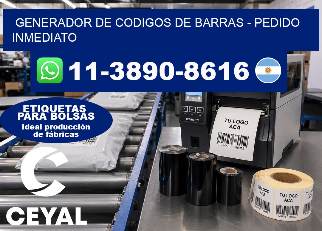 generador de codigos de barras – Pedido inmediato