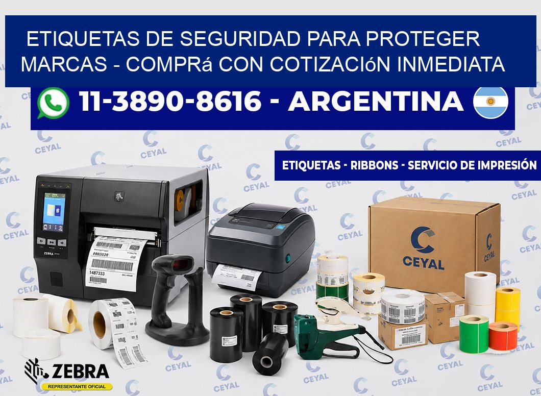 ETIQUETAS DE SEGURIDAD PARA PROTEGER MARCAS - Comprá con cotización inmediata