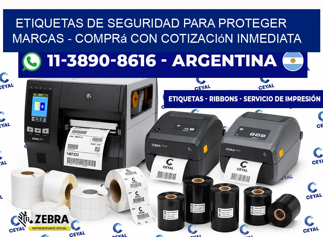 ETIQUETAS DE SEGURIDAD PARA PROTEGER MARCAS - Comprá con cotización inmediata