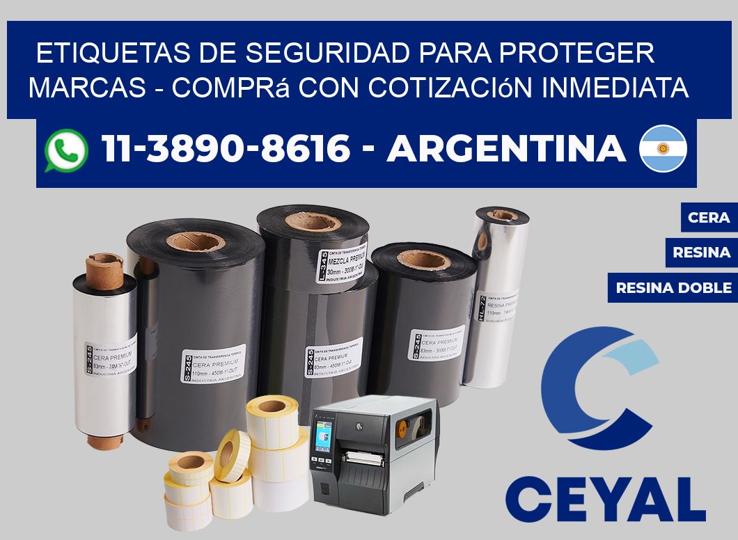 ETIQUETAS DE SEGURIDAD PARA PROTEGER MARCAS - Comprá con cotización inmediata