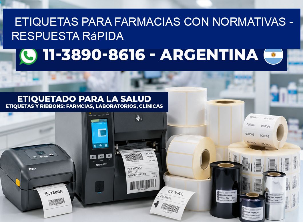 ETIQUETAS PARA FARMACIAS CON NORMATIVAS - Respuesta rápida