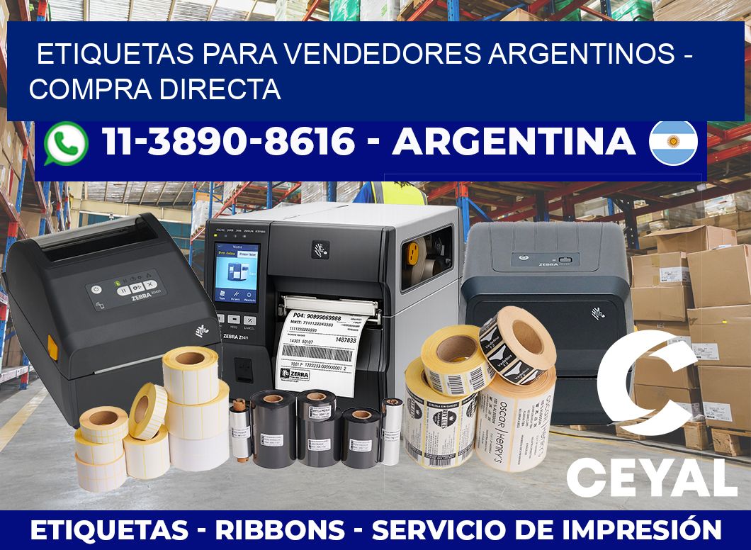 ETIQUETAS PARA VENDEDORES ARGENTINOS – Compra directa