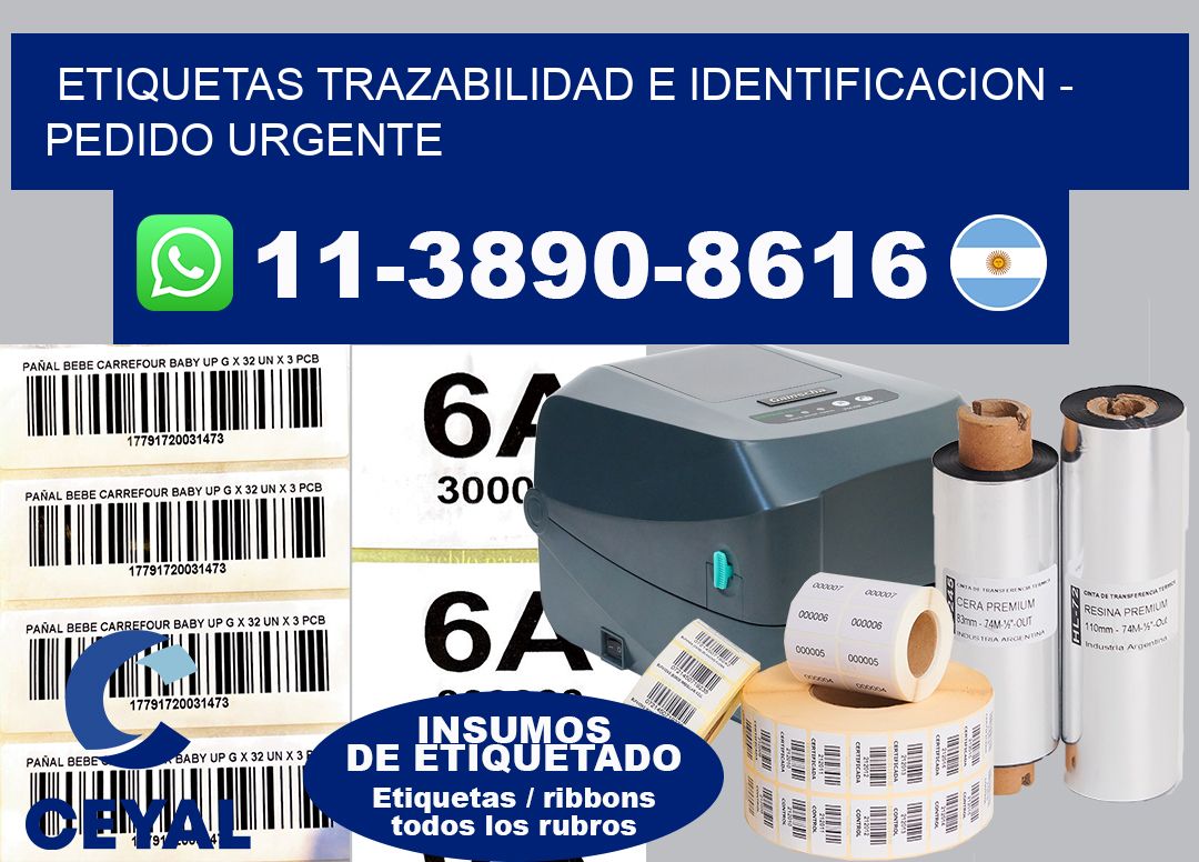 ETIQUETAS TRAZABILIDAD E IDENTIFICACION - Pedido urgente
