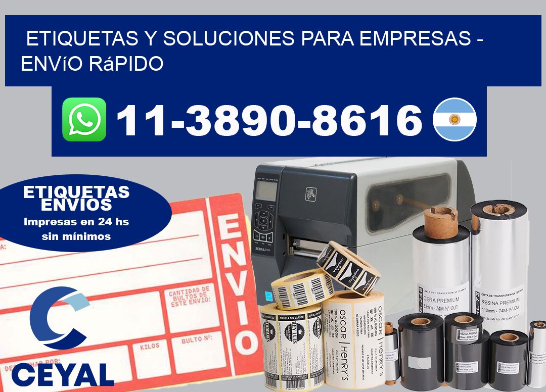 ETIQUETAS Y SOLUCIONES PARA EMPRESAS - Envío rápido