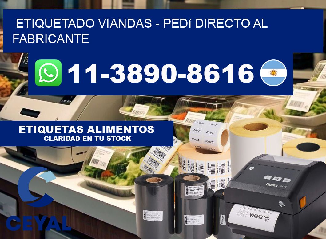 Etiquetado viandas - Pedí directo al fabricante