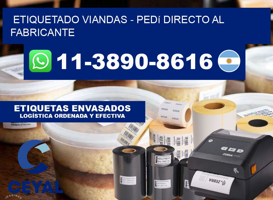 Etiquetado viandas - Pedí directo al fabricante