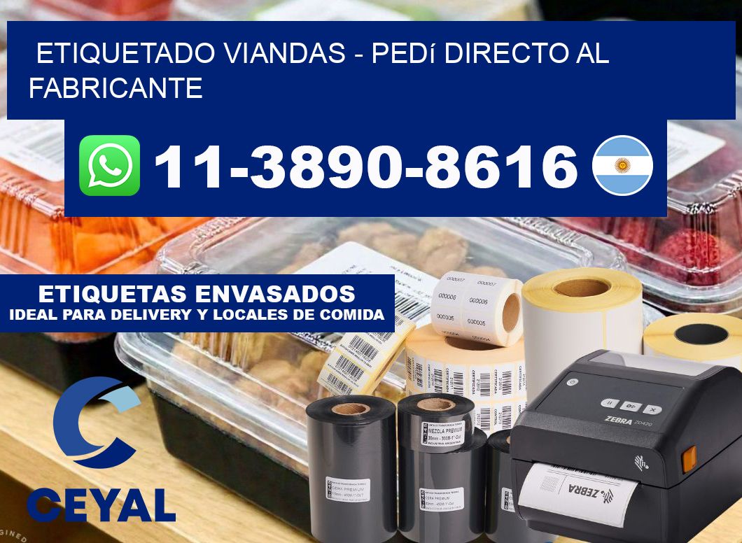 Etiquetado viandas - Pedí directo al fabricante