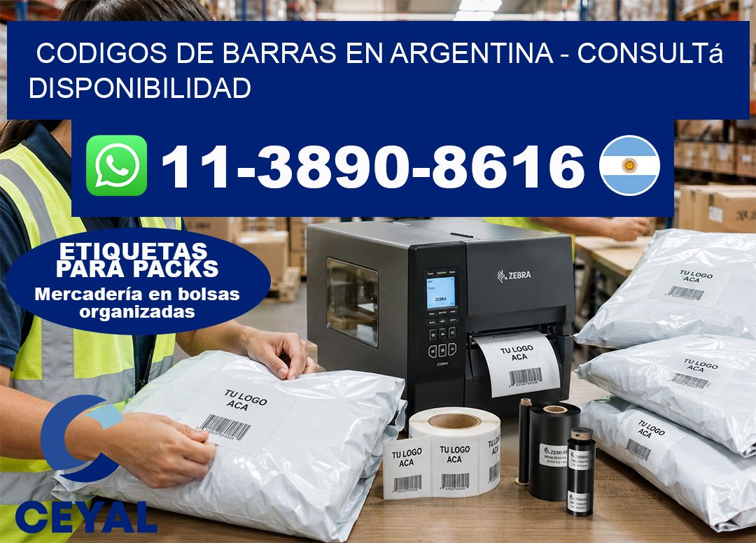 codigos de barras en argentina - Consultá disponibilidad