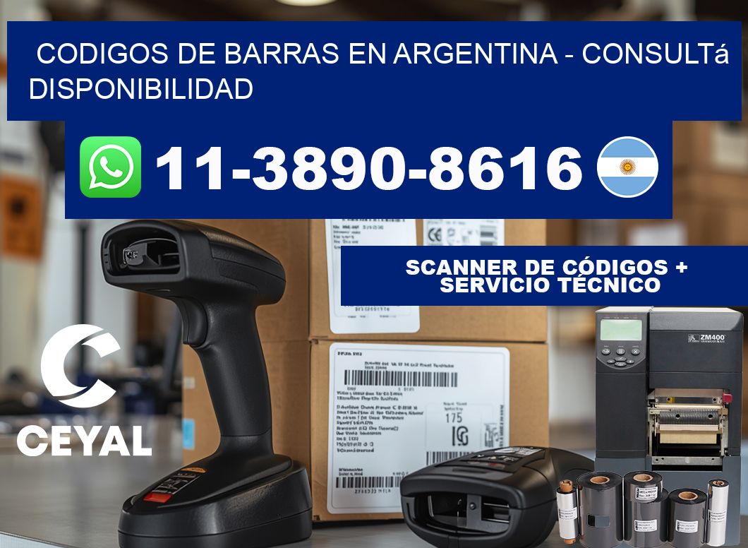 codigos de barras en argentina - Consultá disponibilidad