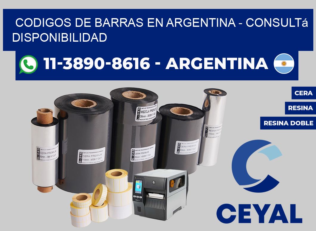 codigos de barras en argentina - Consultá disponibilidad