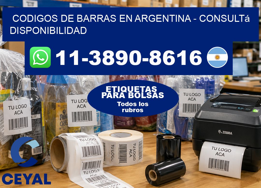 codigos de barras en argentina – Consultá disponibilidad