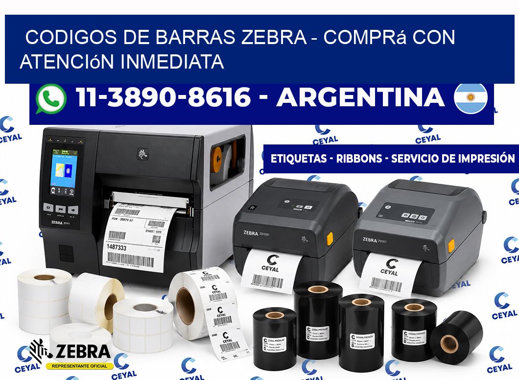 codigos de barras zebra - Comprá con atención inmediata