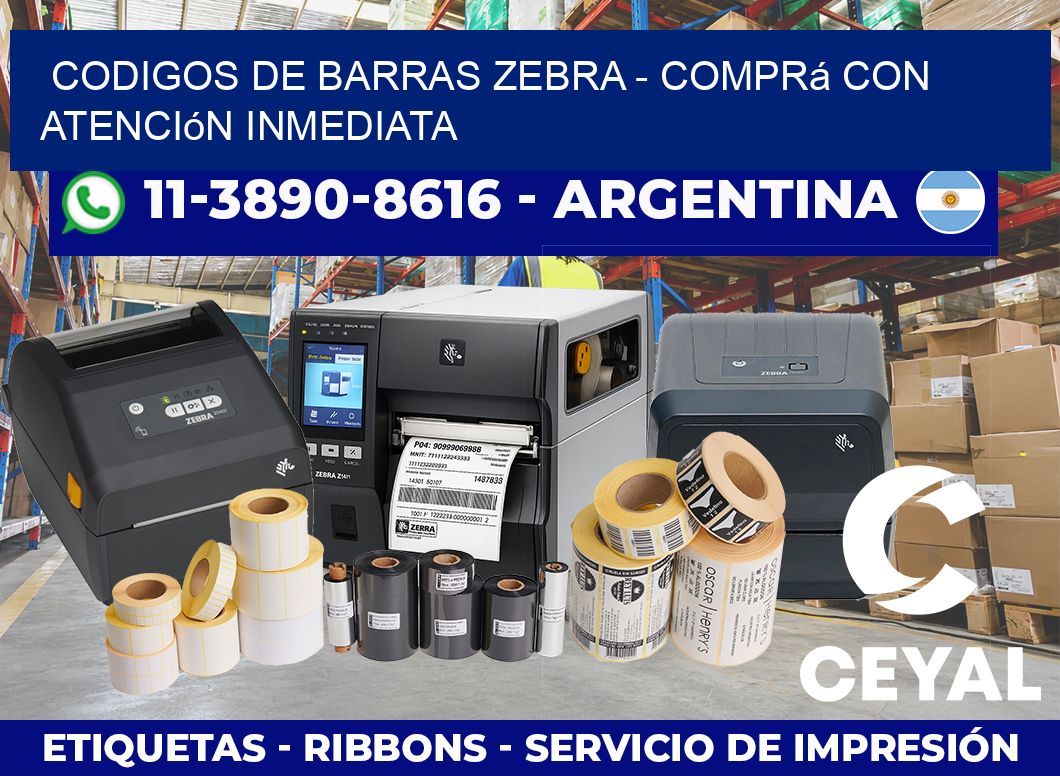 codigos de barras zebra - Comprá con atención inmediata