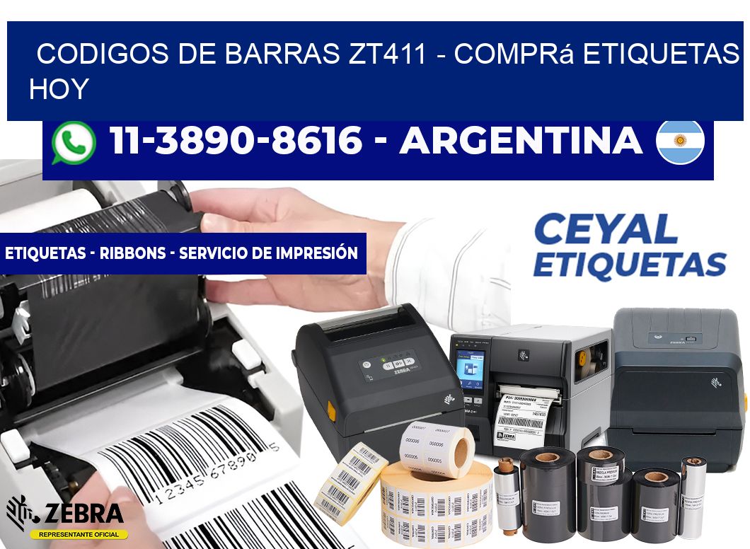 codigos de barras zt411 - Comprá etiquetas hoy