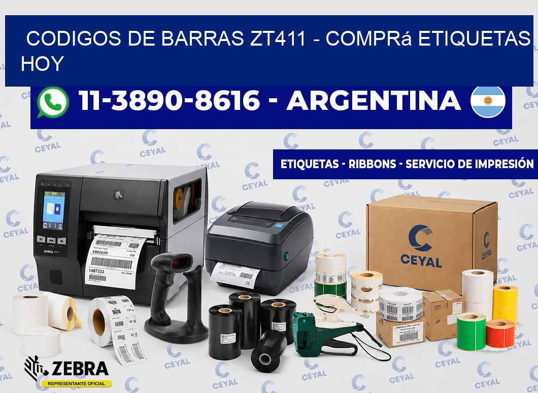 codigos de barras zt411 - Comprá etiquetas hoy