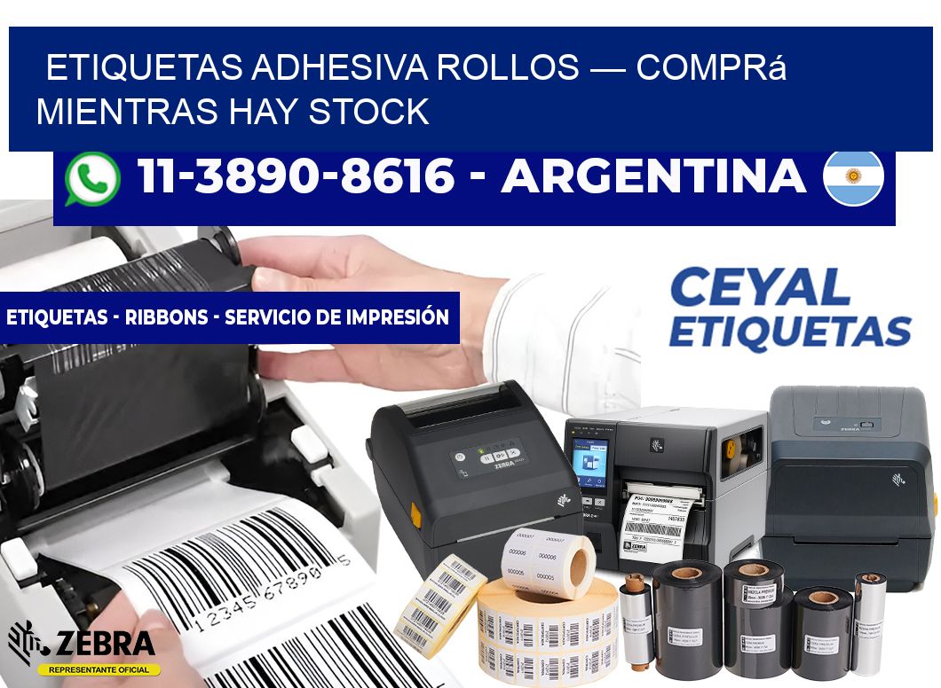etiquetas adhesiva rollos — Comprá mientras hay stock